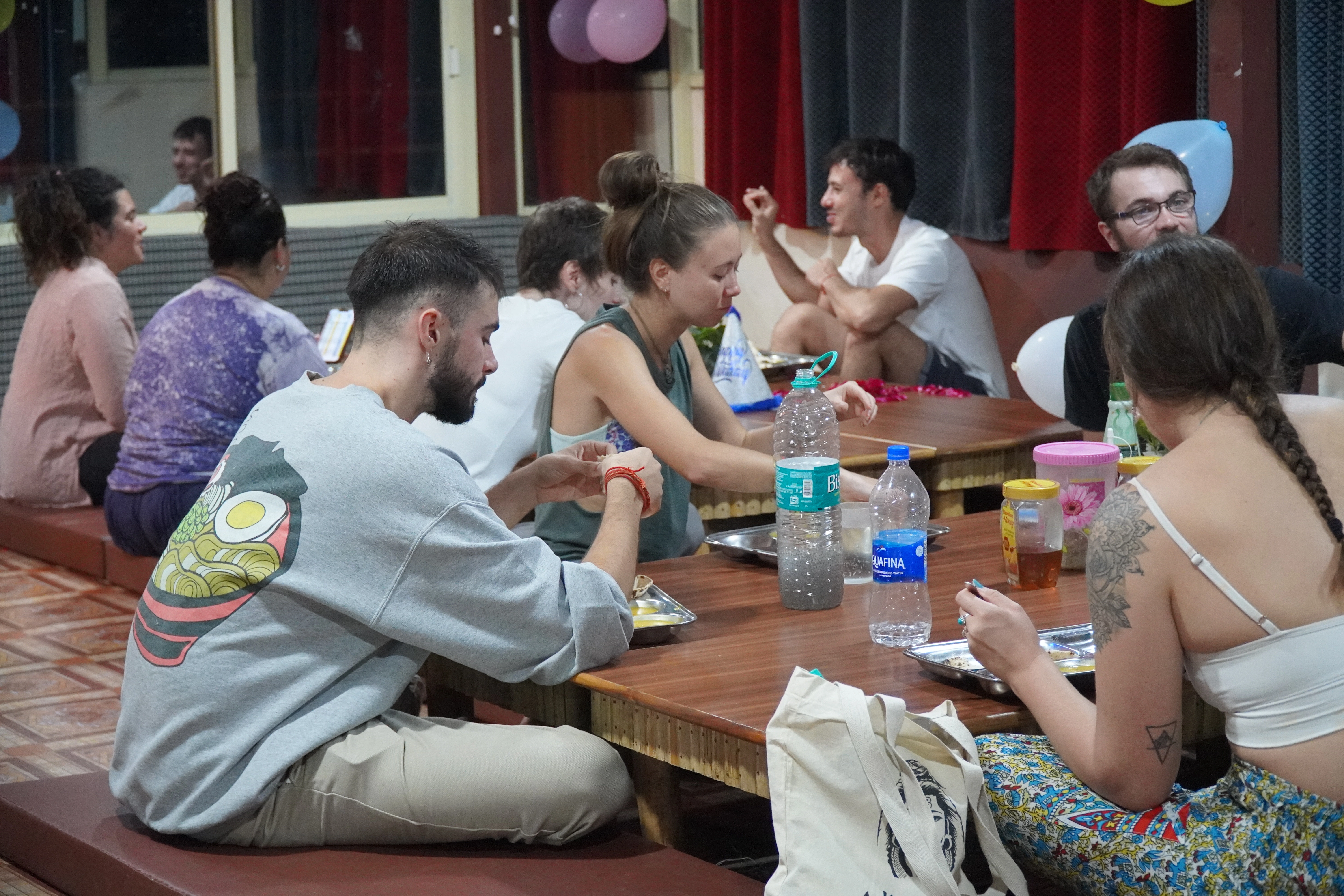 Vegetarian food in the Ashram