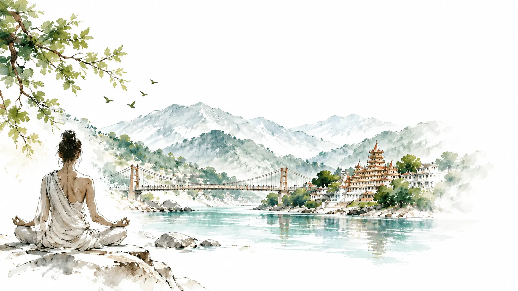 Yoga practice in Rishikesh placeholder